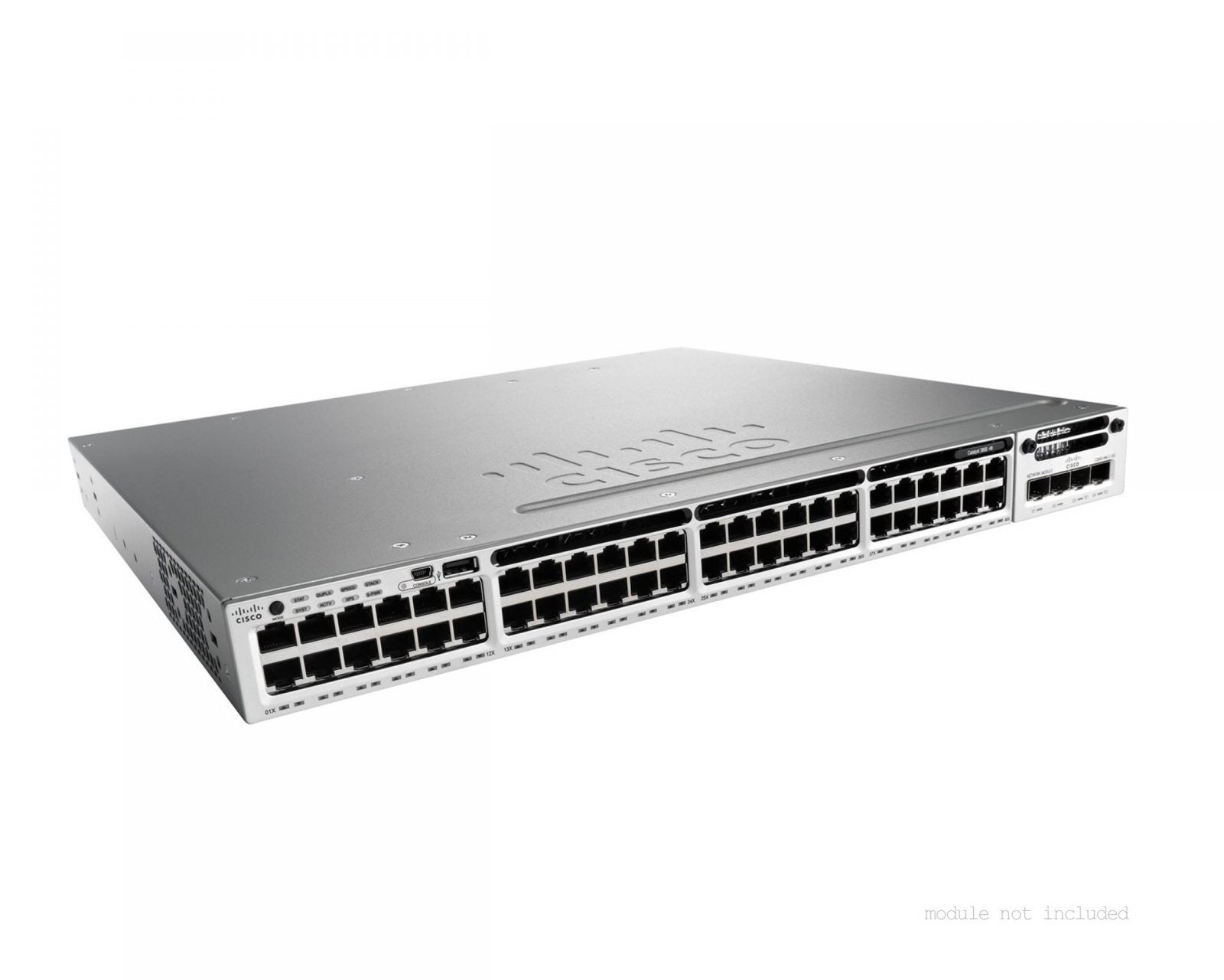 Cisco WS-C3850-48F-S Switch 3850 48 Full PoE+ IP Base 1100WAC PWR w/ Optional 4x 10GE