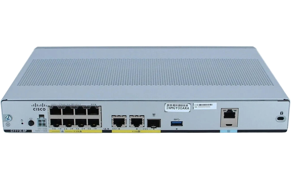 Cisco C1111X-8P ISR 1100X 8-Port GE Dual WAN 8GB DRAM App Hosting Integrated Services Router