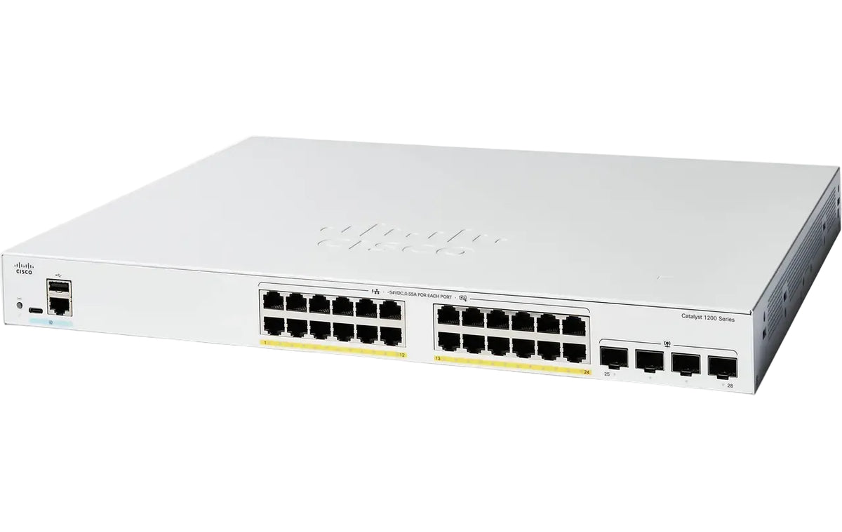 Cisco C1200-24FP-4G Catalyst 1200 Series 24-Port Gigabit Full PoE+ 41.67Gbps Smart Switch