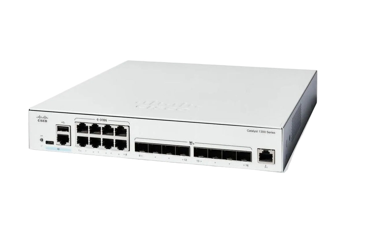 Cisco C1300-16XTS Catalyst 1300 16-Port 10G 8x 10GBase-T 8x SFP+ 320 Gbps FPS L3 Switch