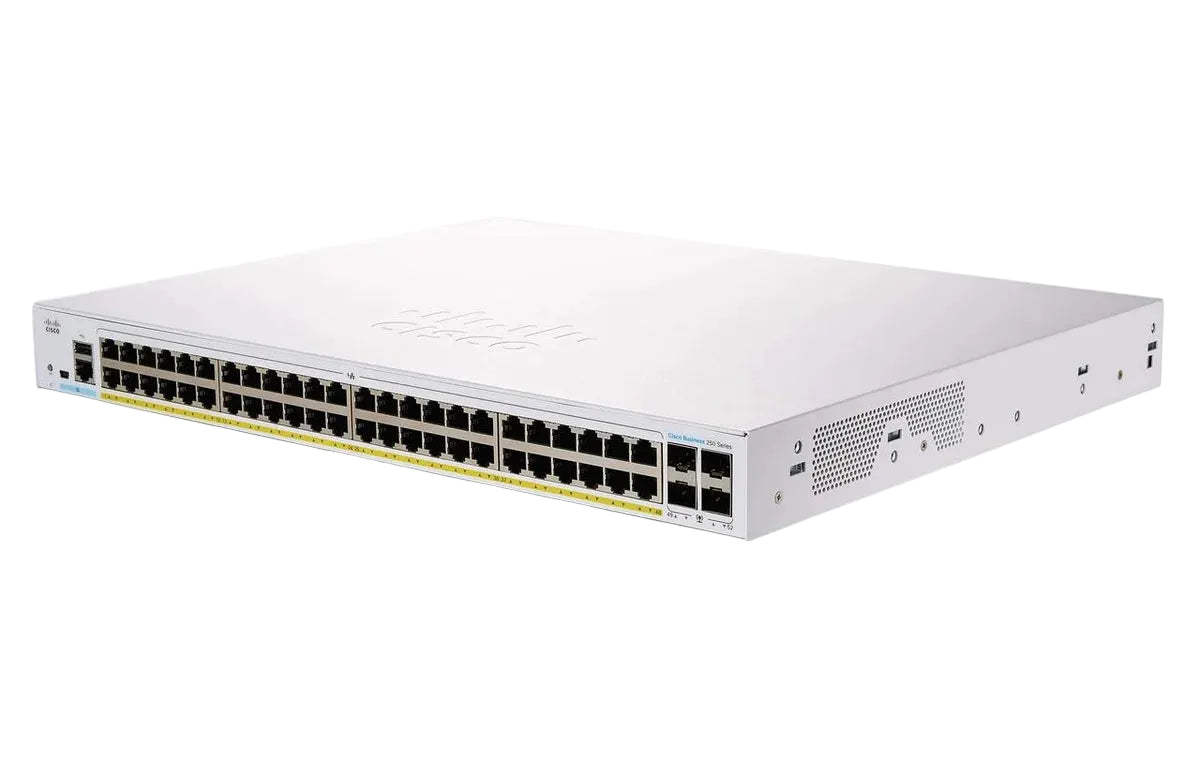 Cisco CBS250-48T-4G Business 250 48-Port Gigabit 4x1G SFP Uplink 104Gbps Smart Switch - New