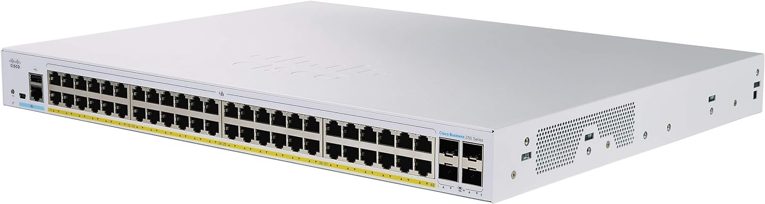 Cisco CBS350-48FP-4X Business Managed Switch, 48 Port GE, Full PoE, 4x10G SFP+ - New