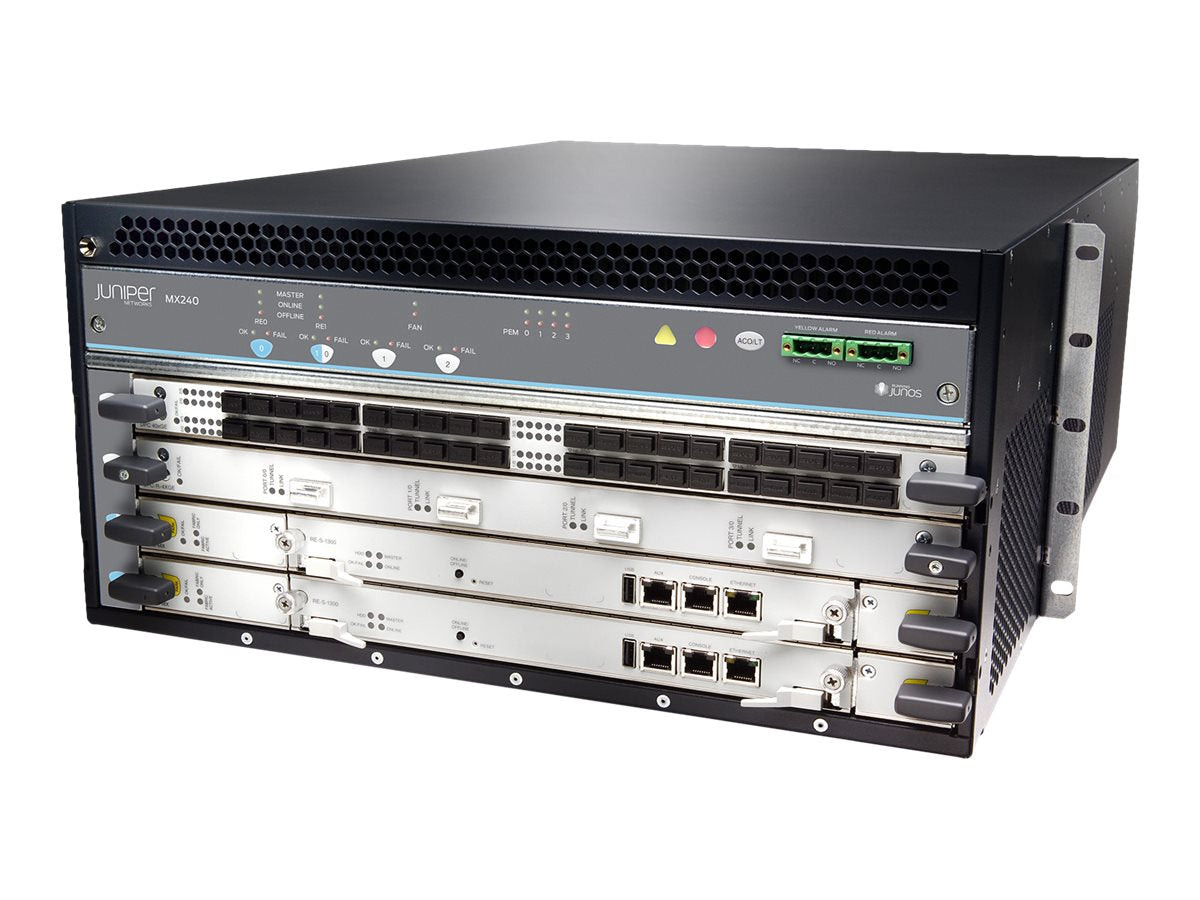 JUNIPER CHAS-MX240 CHASSIS WITH 2X SCBE | 2X RE-S-2000-4096 | 2X MPC-3D-16XGE