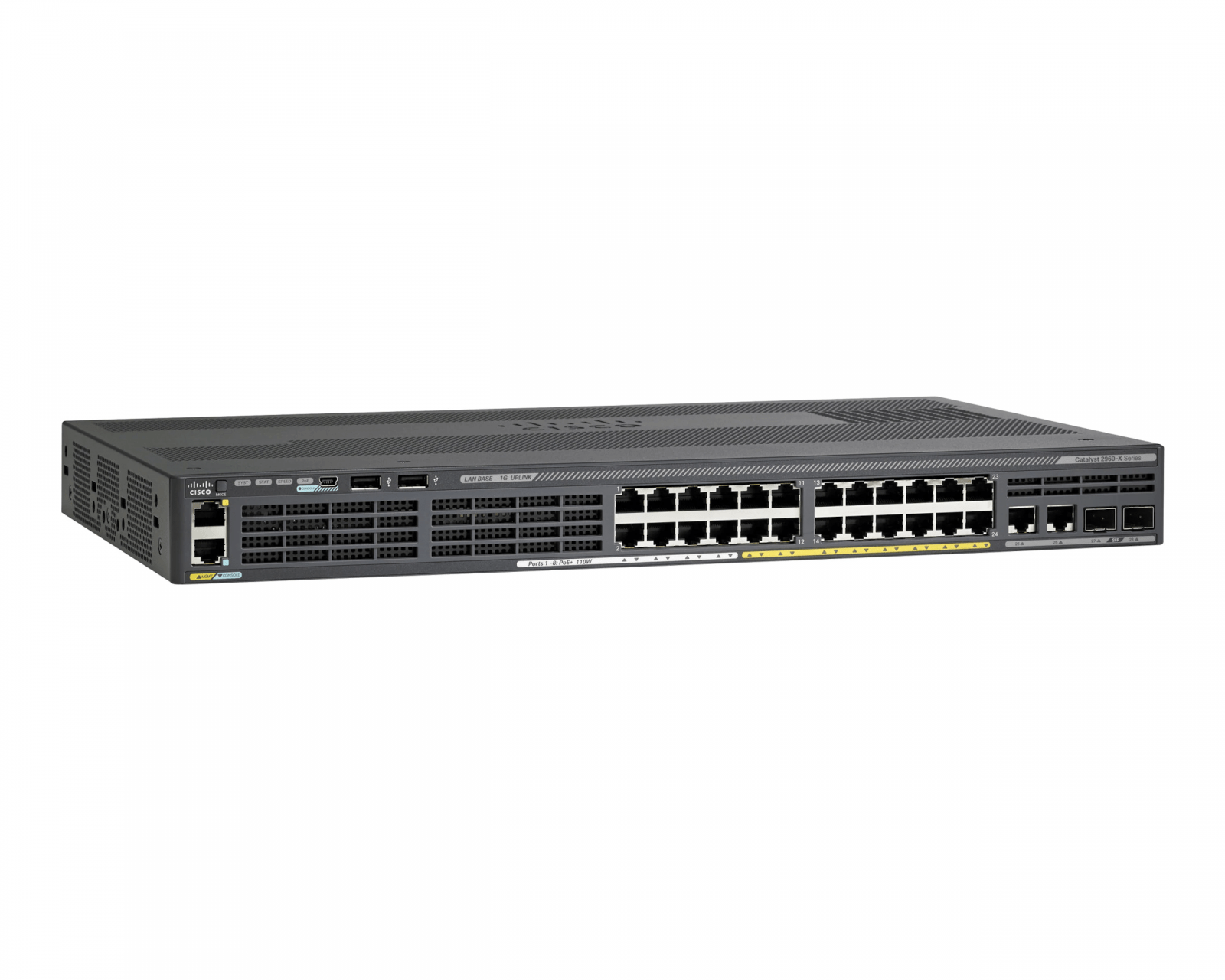 Cisco WS-C2960X-24TS-LL 24 Port Switch 2 SFP LAN Lite Network Device 370W AC - New