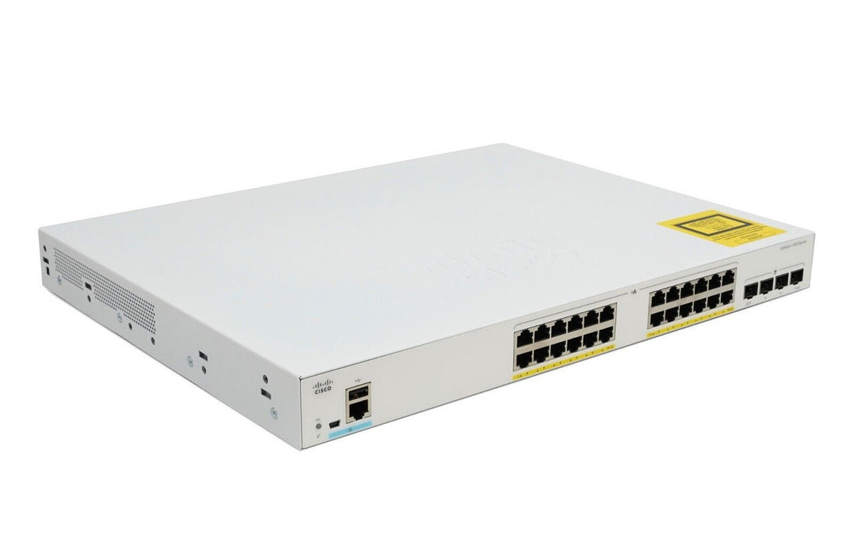 Cisco C1000-24P-4X-L Catalyst 1000 24-Port GbE PoE+ 195W 4x 10G SFP+ Layer 2 Switch - New