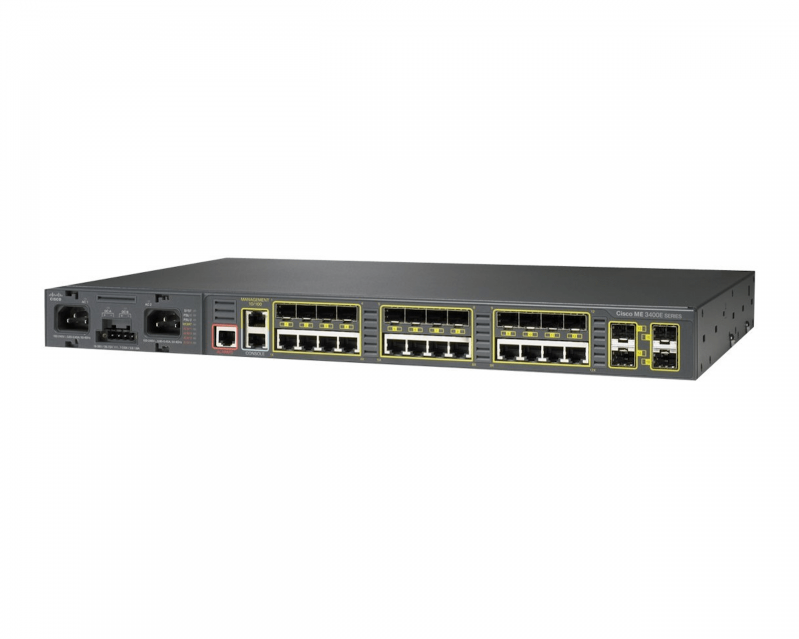 Cisco ME-3400EG-12CS-M 12-Port Gigabit/SFP 4x SFP Metro Switch ME34X-PWR-AC - New