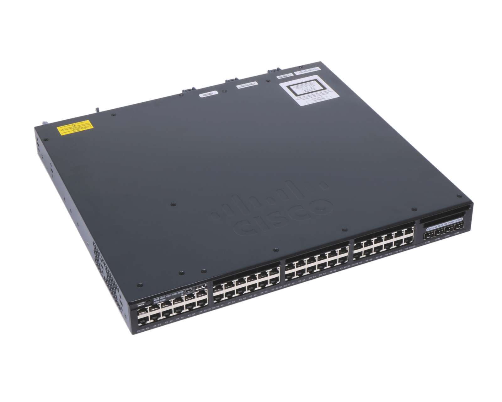 Cisco WS-C3650-48FS-S Gigabit Switch 48 Port PoE+ IP Base AC PWR 4x1G SFP - New