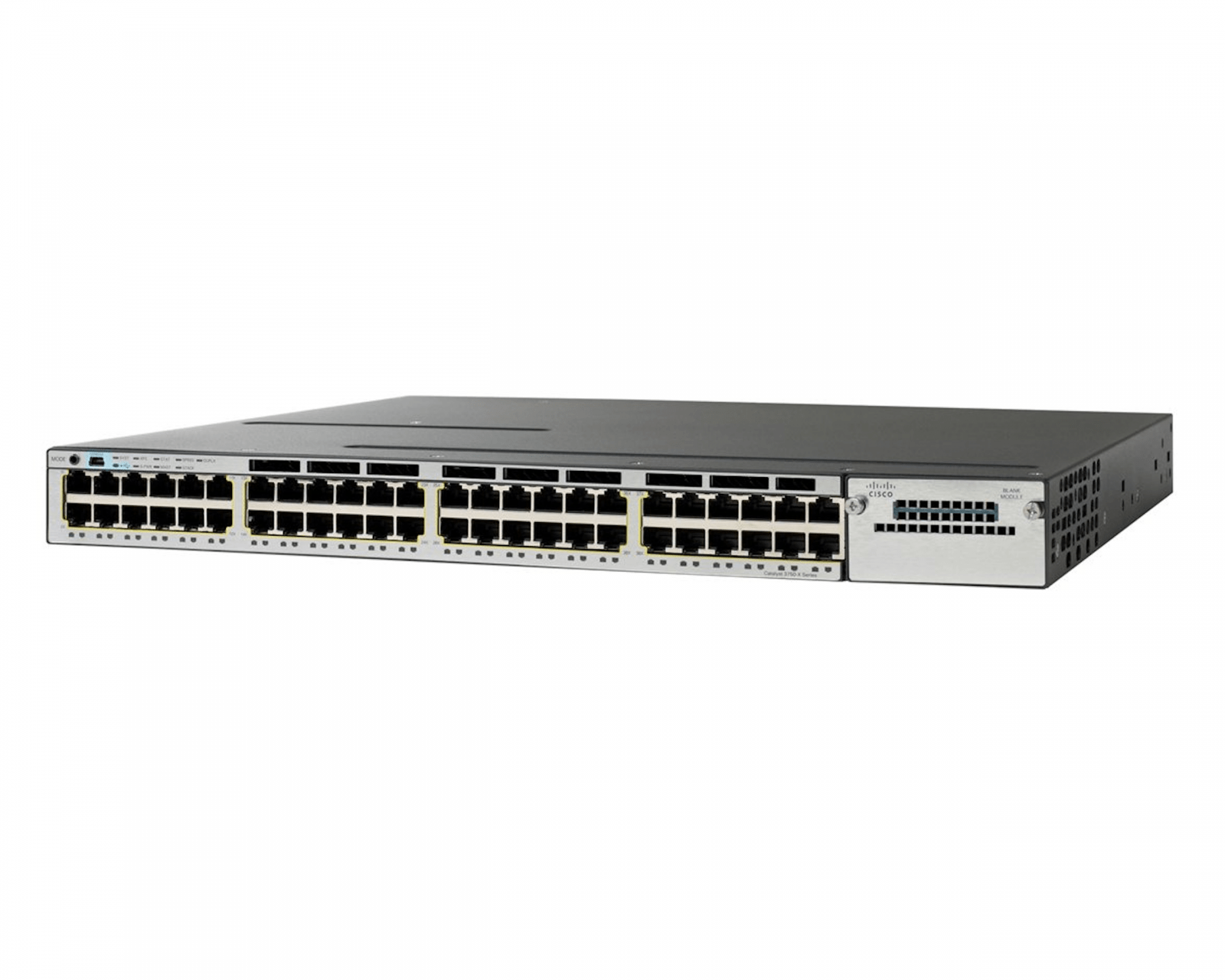 CISCO WS-C3750X-48PF-L 48 PORT GIGABIT ETHERNET POE+ IP BASE DUAL 1100W AC PWR