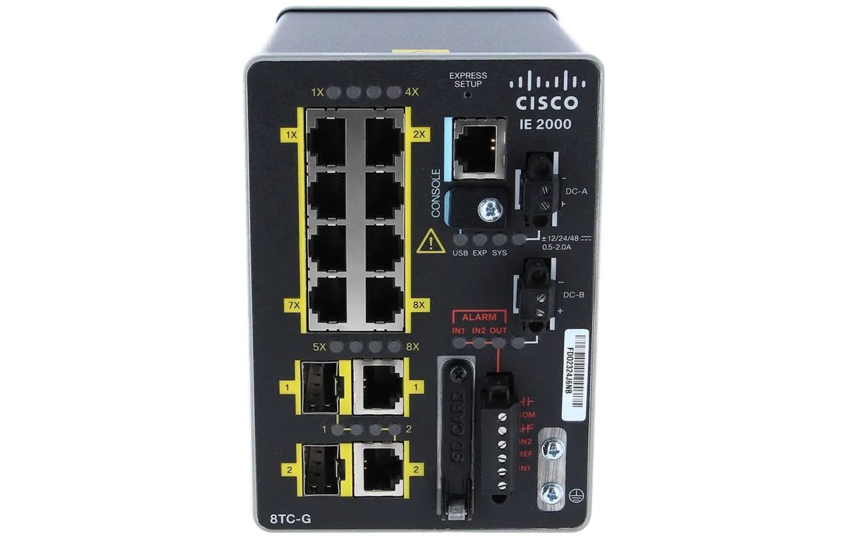 Cisco IE-2000-8TC-G-E Industrial Ethernet 2000 8-Port Fast Ethernet 2x1G Combo Uplink Switch - New