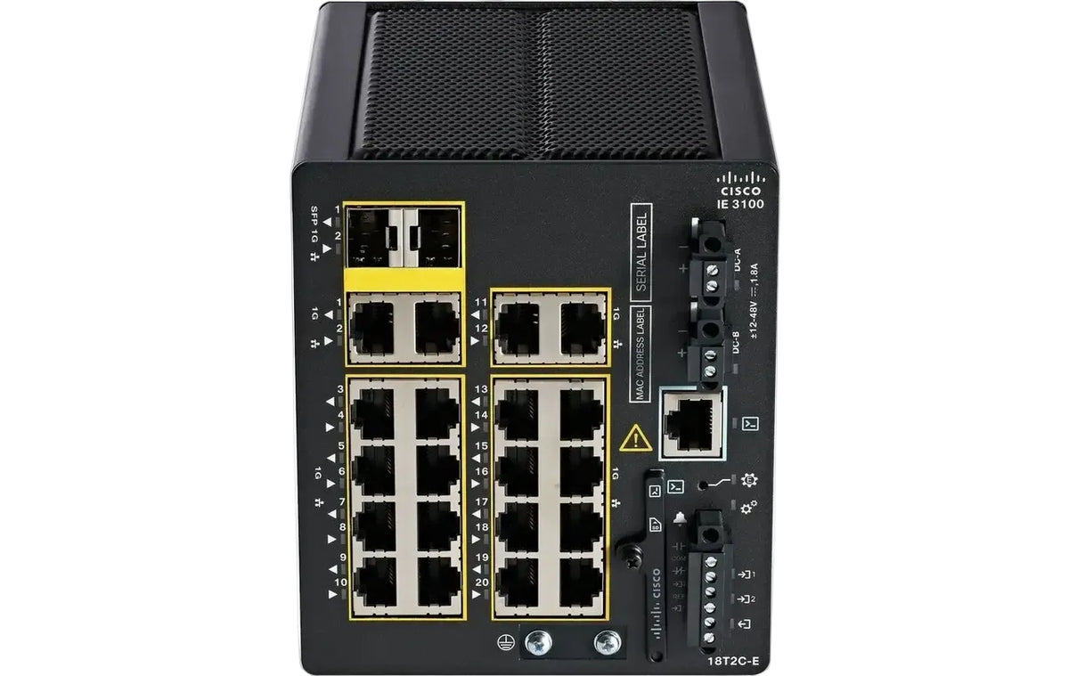 Cisco IE-3100-18T2C-E Rugged 18-Port Gigabit 2x Combo Uplink 20Gbps Industrial Ethernet Switch