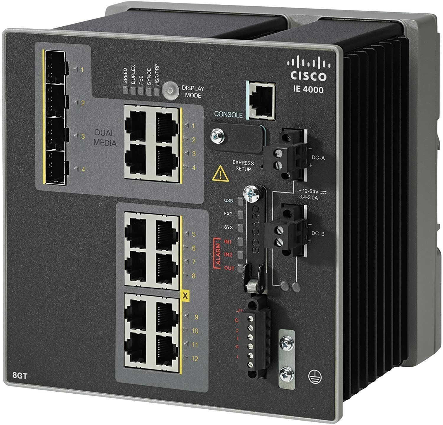 Cisco IE-4000-8GT4G-E Industrial Ethernet 4000 Switch - New