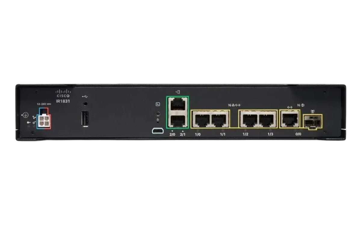 Cisco IR1831-K9 Catalyst IR1800 4x GE LAN LTE 5G Wi-Fi 6 CAN Bus Modular Rugged Router