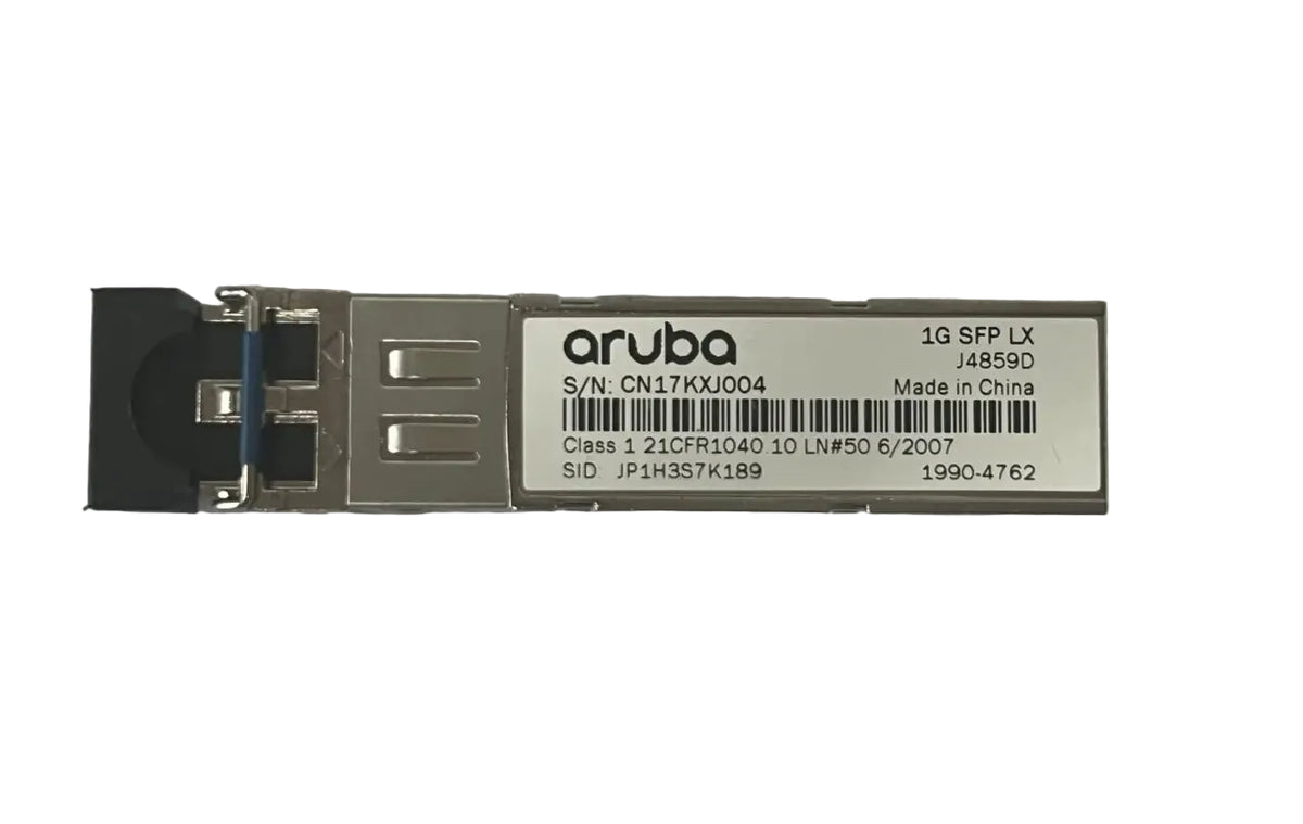 HPE Aruba J4859D 1000BASE-LX 10km Single-Mode SFP Transceiver - New