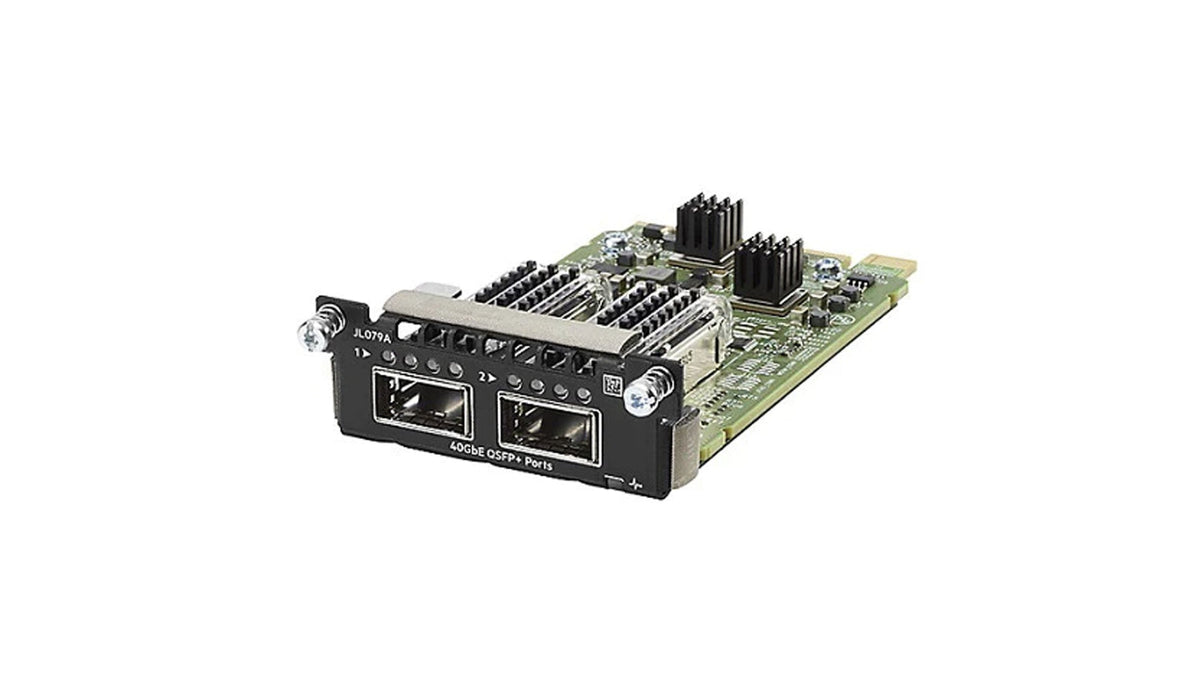 HPE Aruba JL079A 3810M Series 2-Port 40GbE QSFP+ Hot-Swap Uplink Expansion Module - New