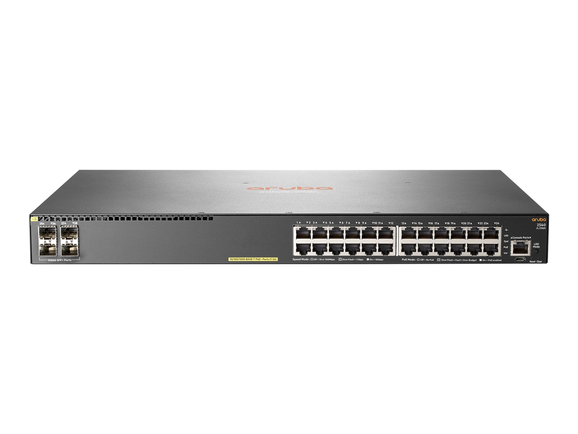 NEW HPE / ARUBA 2540 24G POE+ 4SFP+ HP FACTORY RENEW 99YR HP DIRECT JL356A
