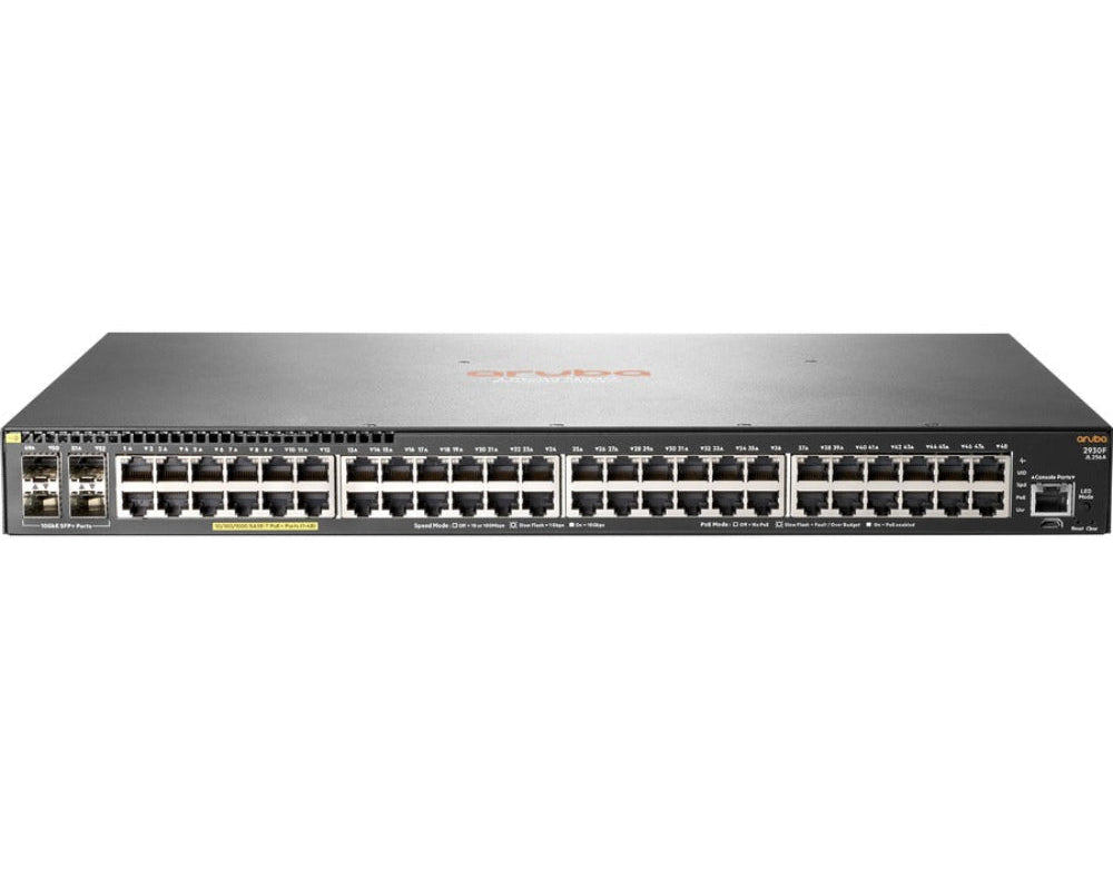 HPE Aruba JL558A 2930F 48-Port GbE PoE+ 4x 1G/10G SFP+ Layer 3 Managed Switch