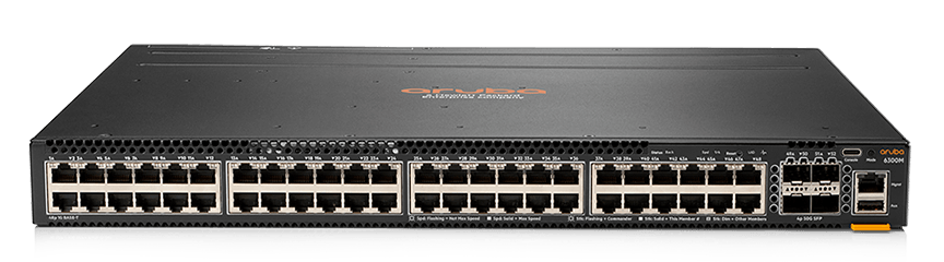 HPE Aruba JL663A 6300M 48-port 1GbE Class 4 PoE and 4-port SFP56 Switch - New