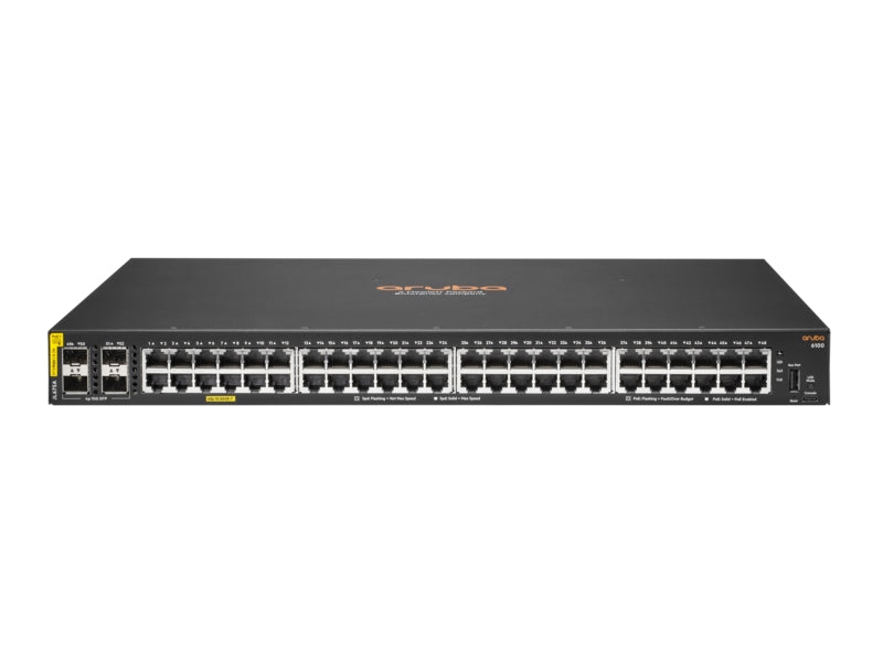 HPE Aruba JL675A 6100 48G Class4 Poe 4sfp+ 370w Switch - New