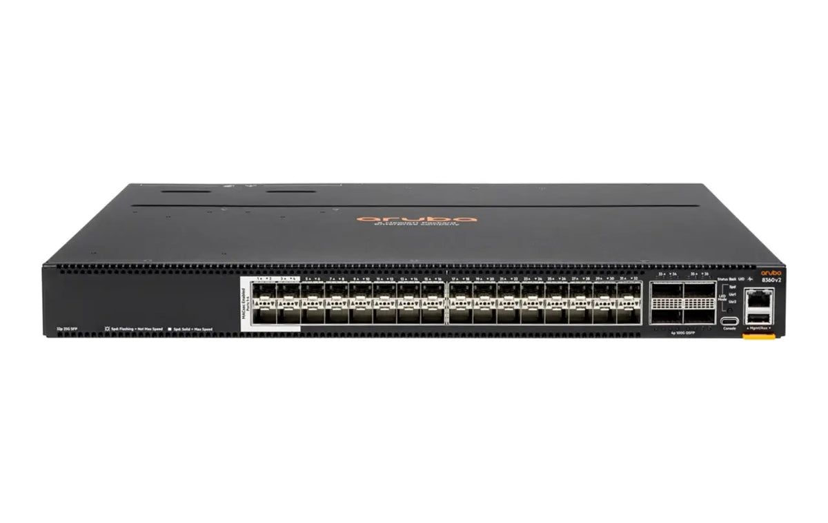 HPE Aruba JL717C CX 8360 32x 25GbE SFP28 4x 100GbE QSFP28 4.8 Tbps AOS-CX Layer 3 Switch