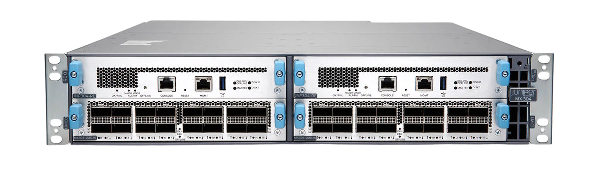Juniper MX304-BASE Universal Routing Platform 4.8 Tbps 2RU Trio Edge Router Chassis - New