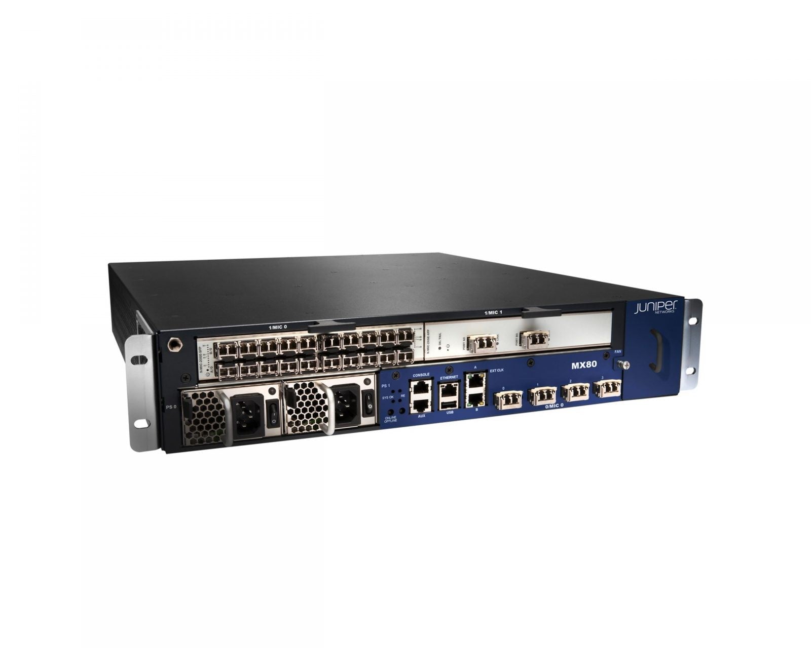 Juniper MX80-AC Router CHAS-MX80 w/ 4x 10GE XFP Ports Dual PWR-MX80-AC 80 Gbps