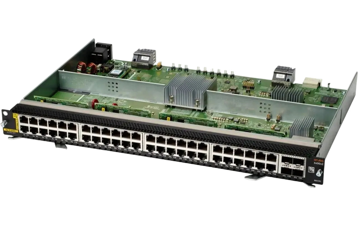 HPE Aruba R0X39C CX 6400 v2 48-Port 1GbE Class 4 PoE 4x SFP56 Uplink Switch Module