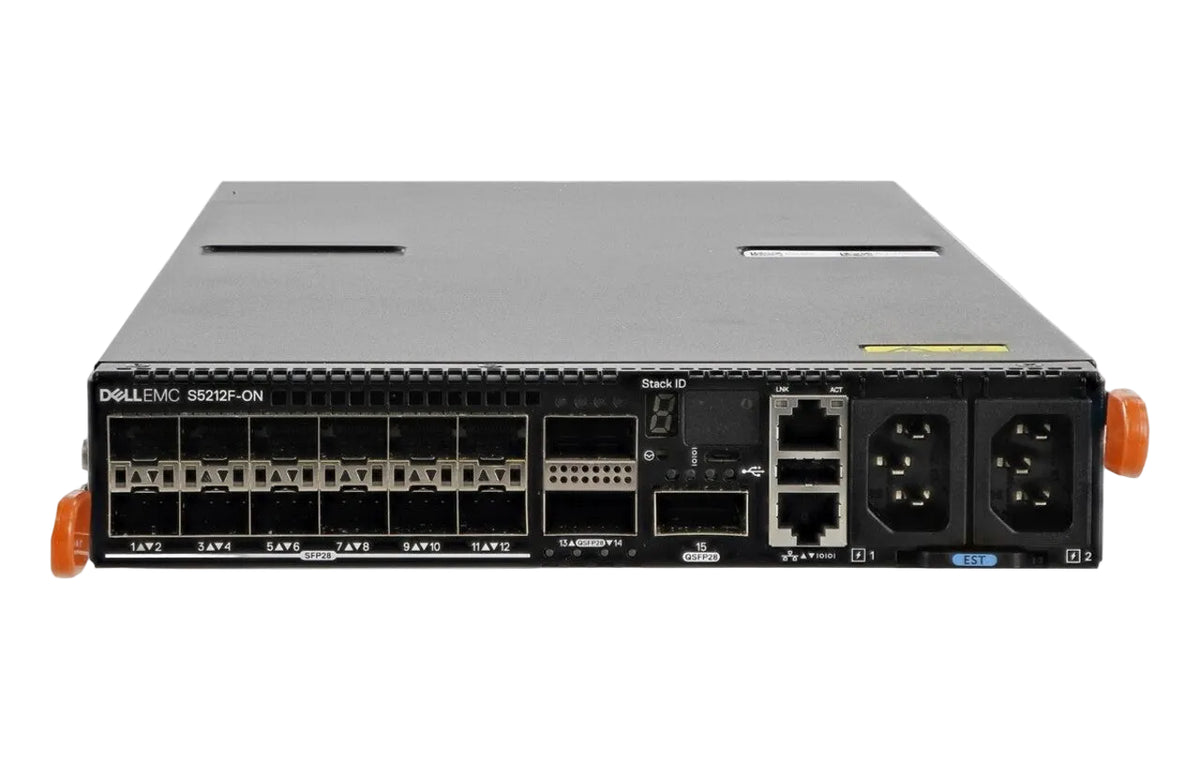 Dell EMC S5212F-ON PowerSwitch S5200-ON Series 12-Port 25GbE 3-QSFP28 Uplink 1.08Tbps Switch