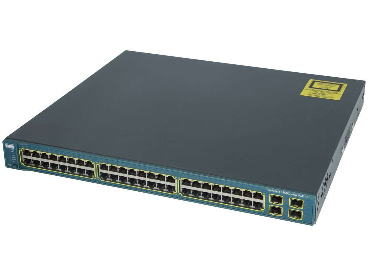 Cisco WS-C3560G-48PS-S 3560 Series 48x 1GB RJ-45 + 4x1GB SFP PoE Switch