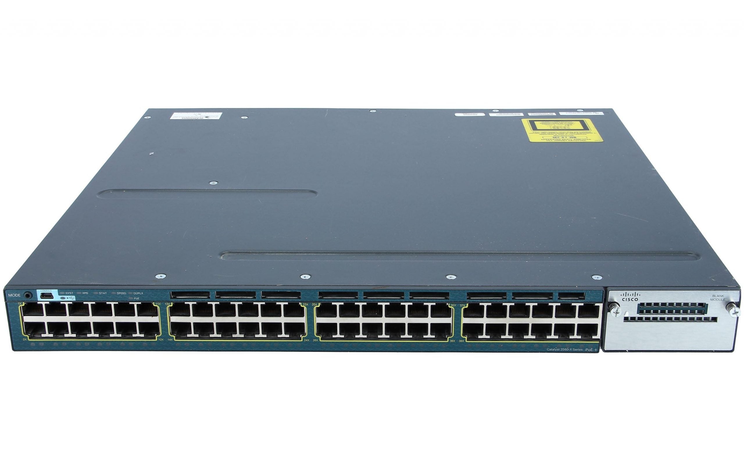 CISCO WS-C3560X-48P-S 48-PORT POE+ GIGABIT IP BASE MANAGED SWITCH 715W AC 3560X
