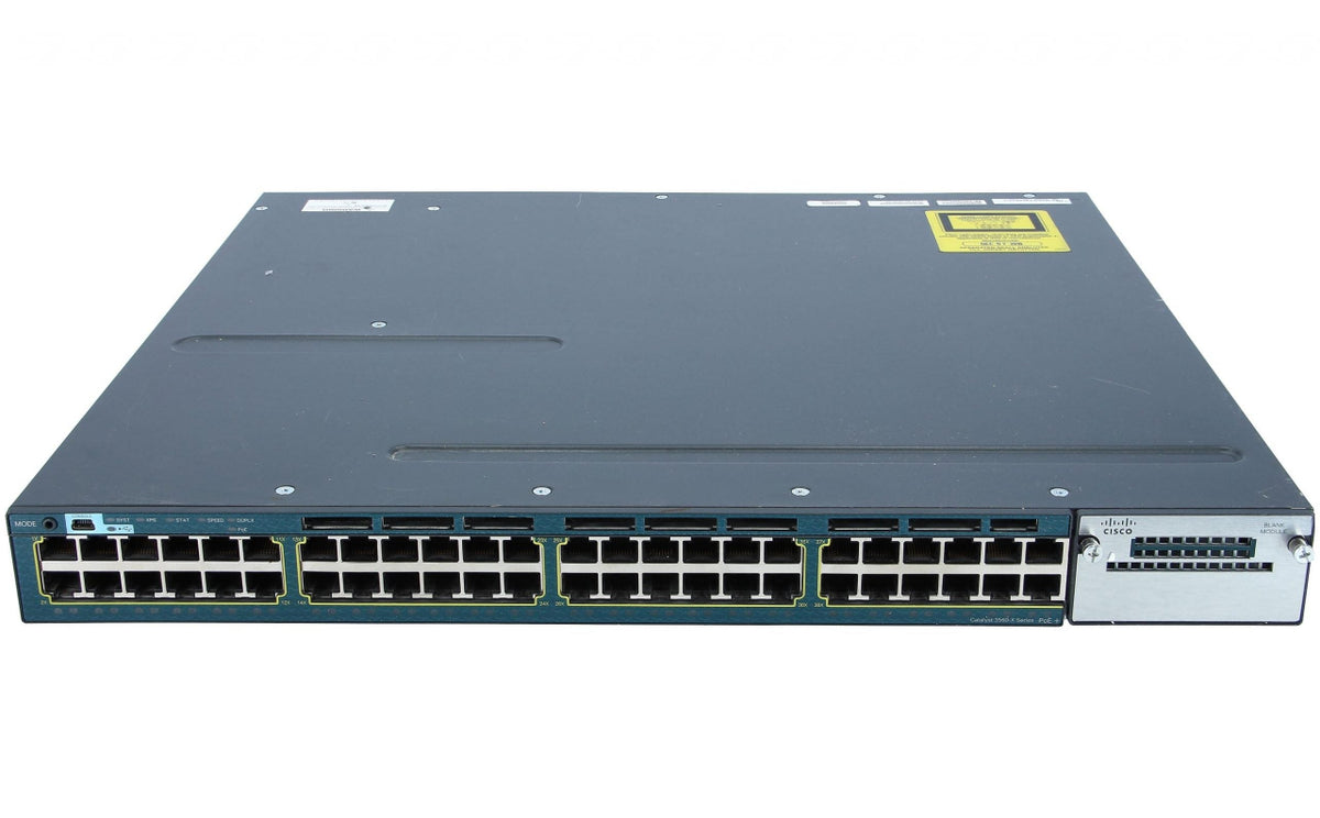 Cisco WS-C3560X-48P-S Catalyst 3560-X 48-Port Gigabit PoE+ 435W Standalone IP Base Switch