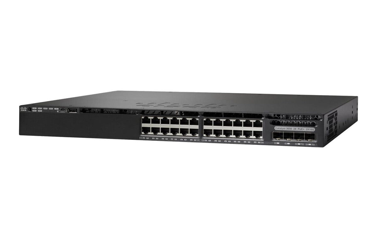 Cisco WS-C3650-24PD-L Catalyst 3650 24-Port PoE+ 2x 10G SFP+ Switch - New