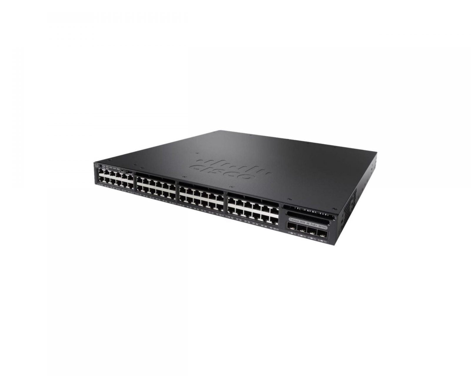 New Cisco WS-C3650-48PS-S 48 Port Switch Gigabit PoE+ IP Base 4x1G Uplink ports