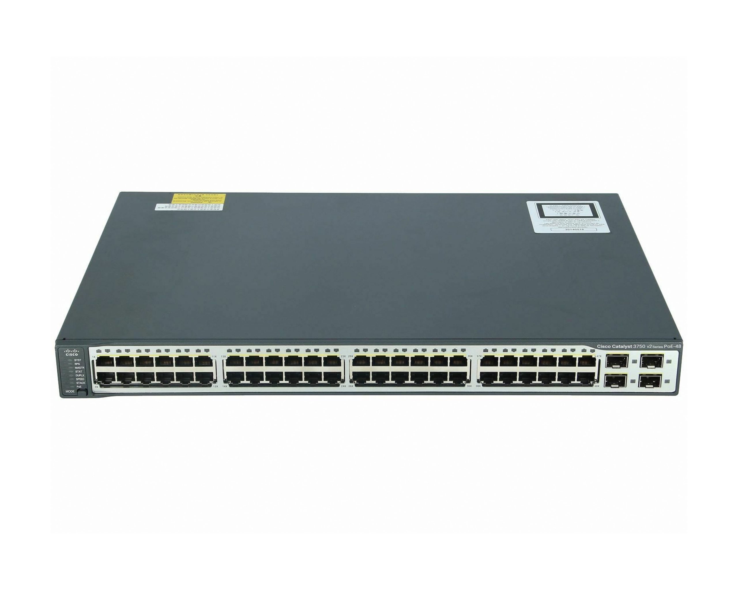 CISCO WS-C3750X-48P-E 48-PORT IP SERVICES W/ C3KX-NM-1G - New