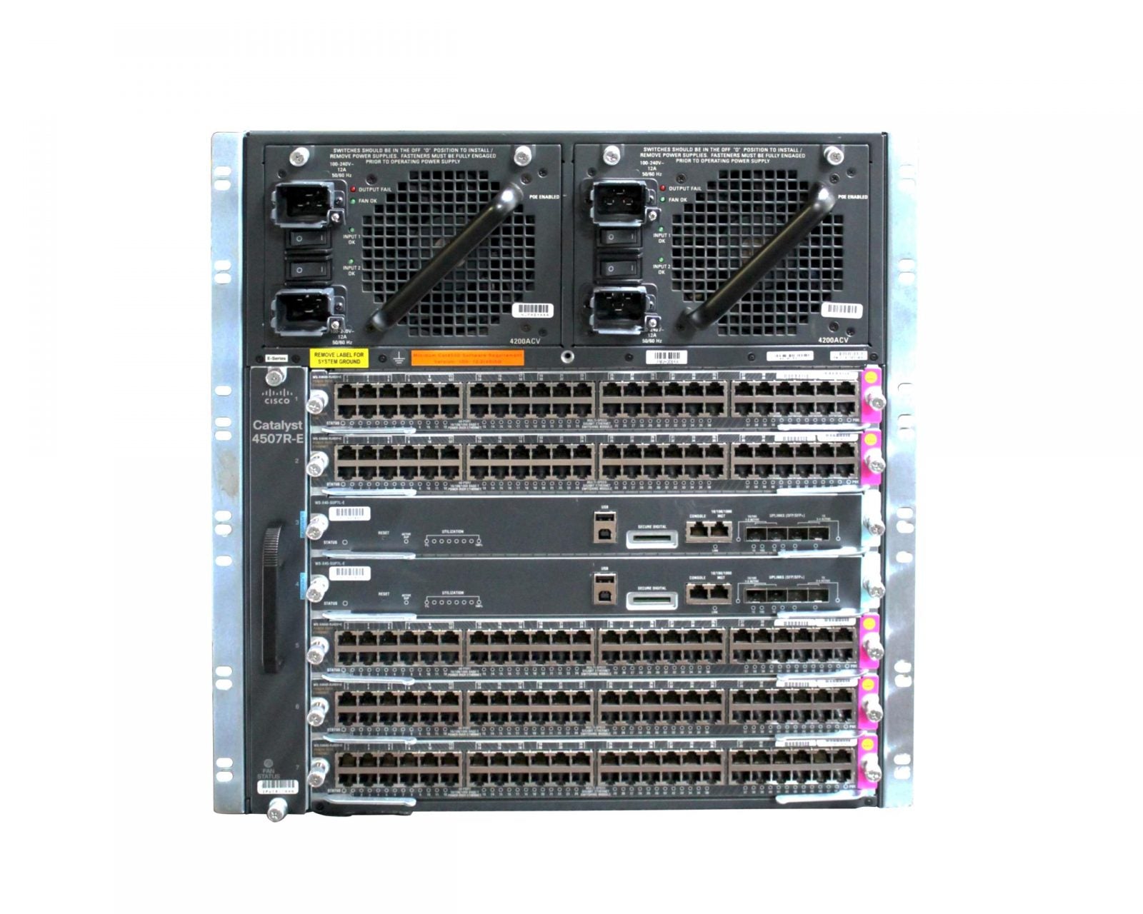 CISCO WS-C4507R+E 7-SLOT CATALYST 4500 SERIES CHASSIS WS-X4597+E FAN MODULE - New