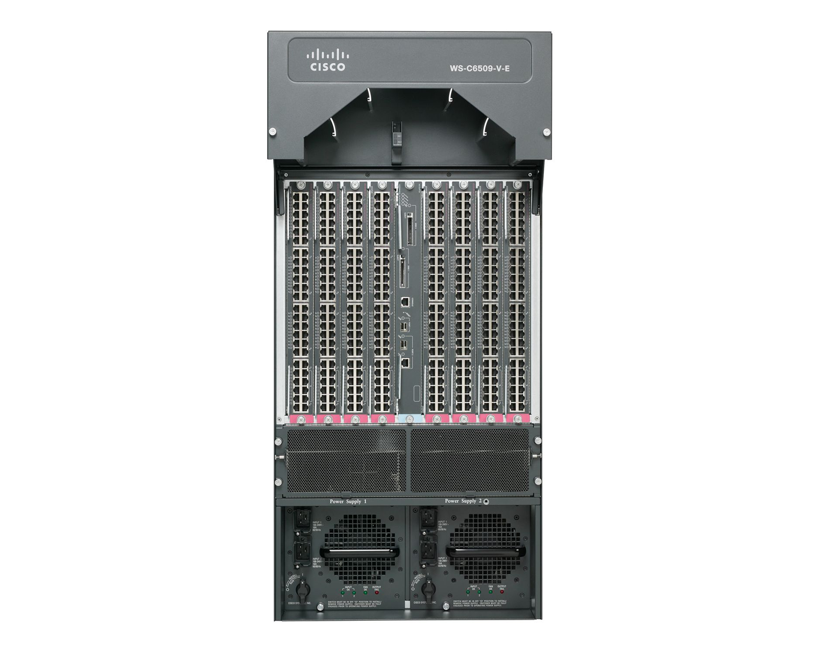 WS-C6509-V-E Catalyst 6500 Enhanced 9-slot Chassis (Vertical), No PS, Fan - New