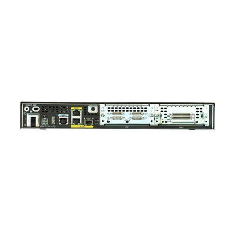 Cisco ISR4221/K9 35Mbps-75Mbps system throughtput, 2 WAN/LAN ports, 1 SFP port, multi-Core CPU,2 NIM - New