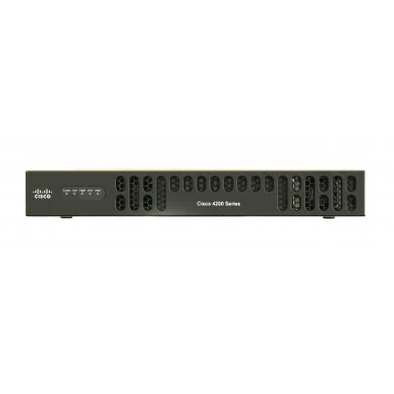 Cisco ISR4221/K9 35Mbps-75Mbps system throughtput, 2 WAN/LAN ports, 1 SFP port, multi-Core CPU,2 NIM - New