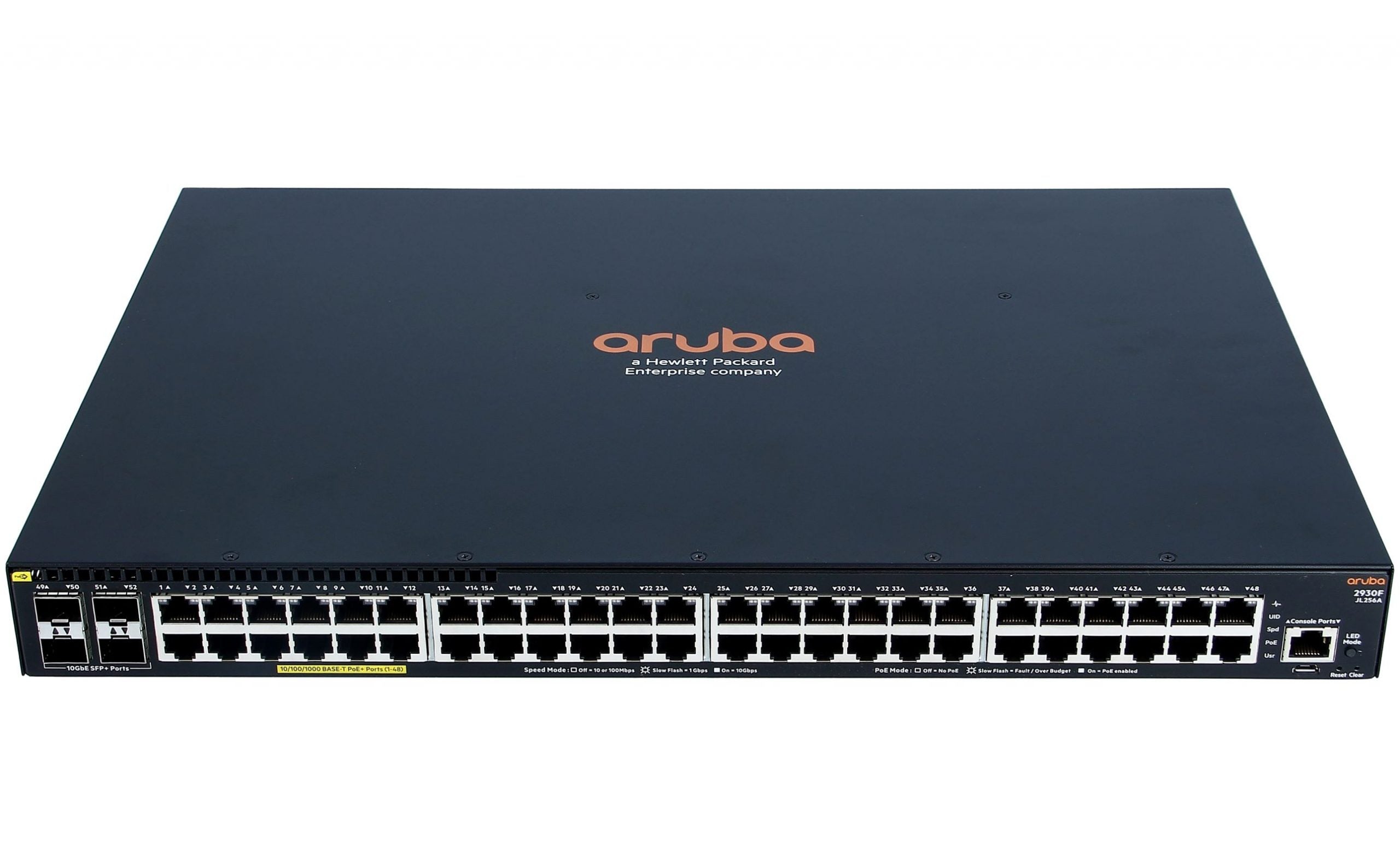 JL256A HPE Aruba 2930F 48G PoE+ 4SFP+ Layer 3 Switch - 48 ports - Managed - New