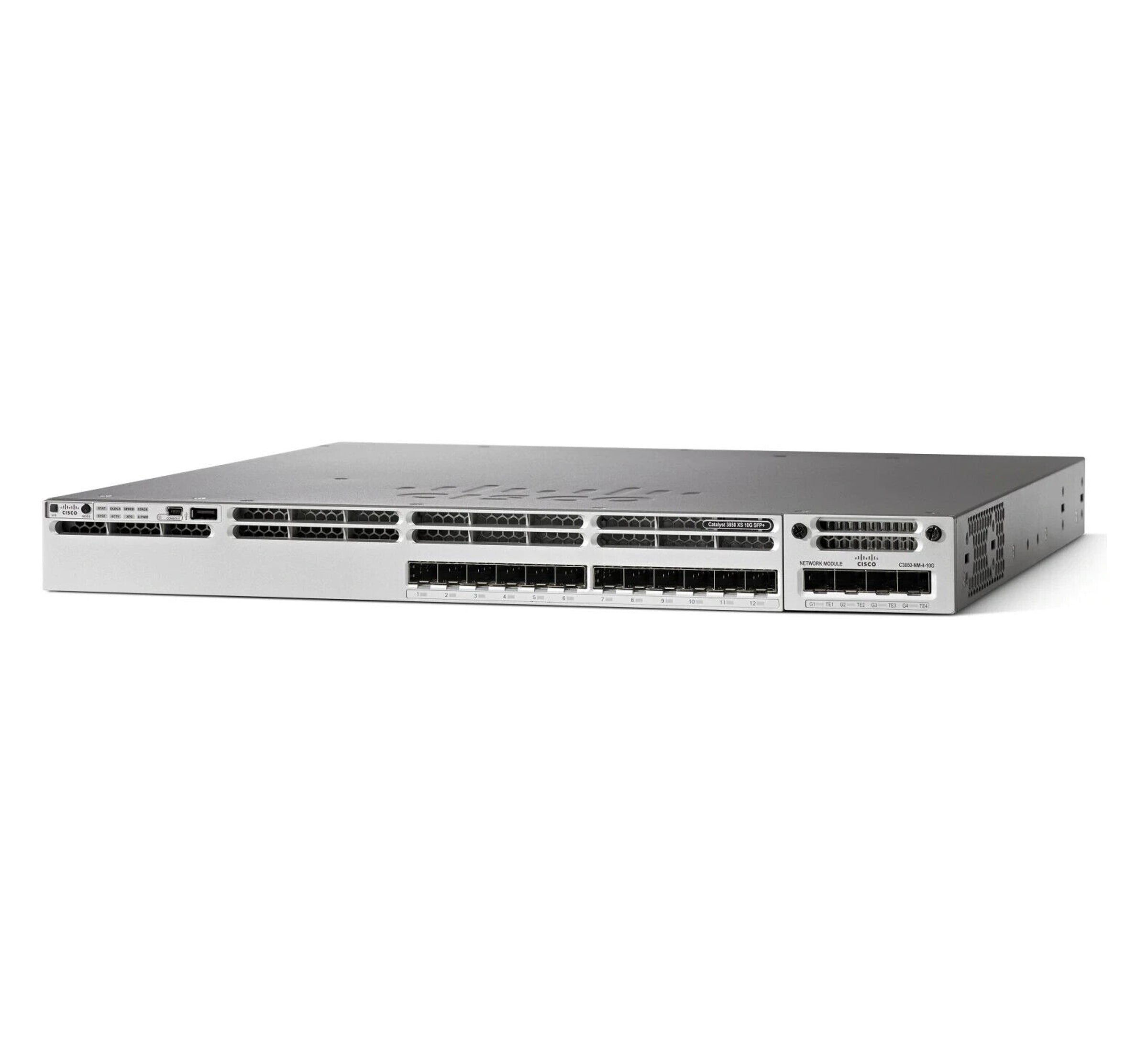 Cisco WS-C3850-16XS-S 12x 10GB SFP+ Switch w/ 4x 10GB SFP+ Module
