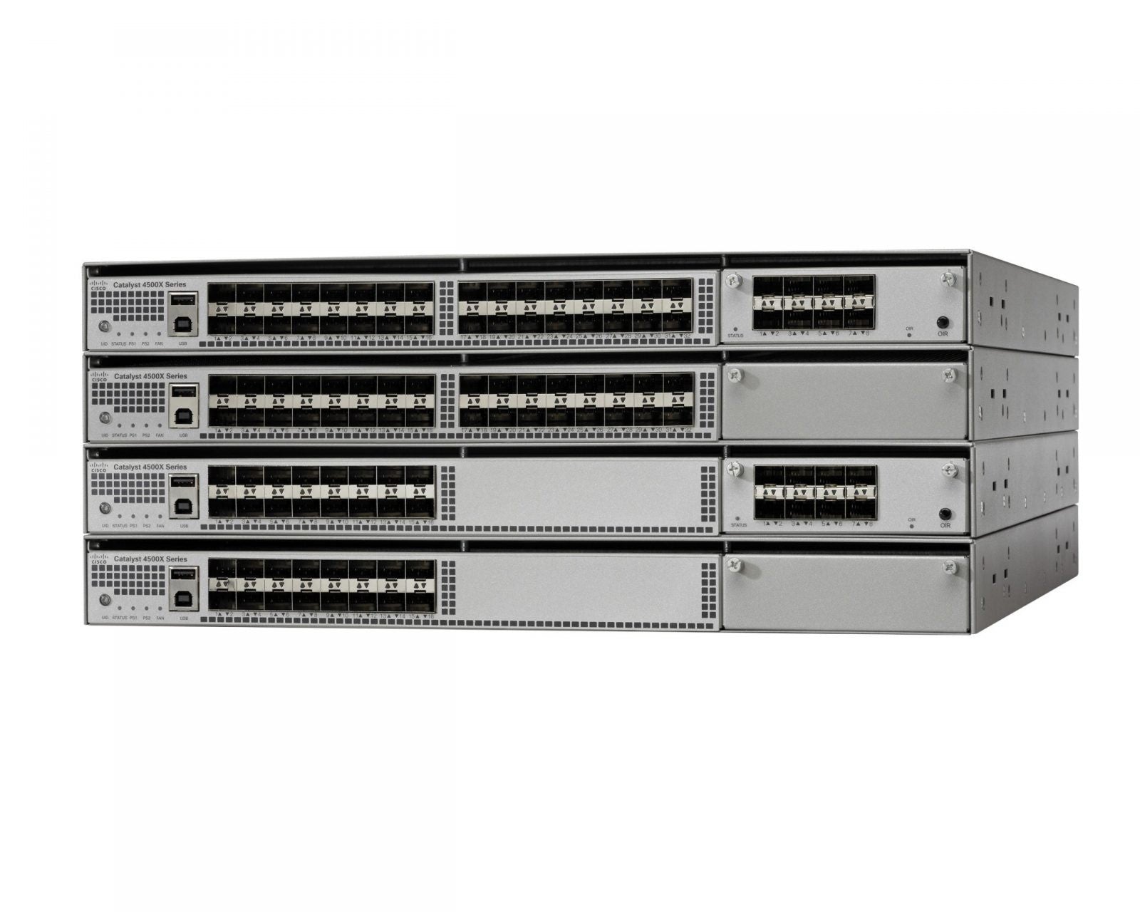 Cisco WS-C4500X-16SFP+ Switch 4500-X 16 Port 10GE IP Base, Front-to-Back Cooling, DUAL P/S