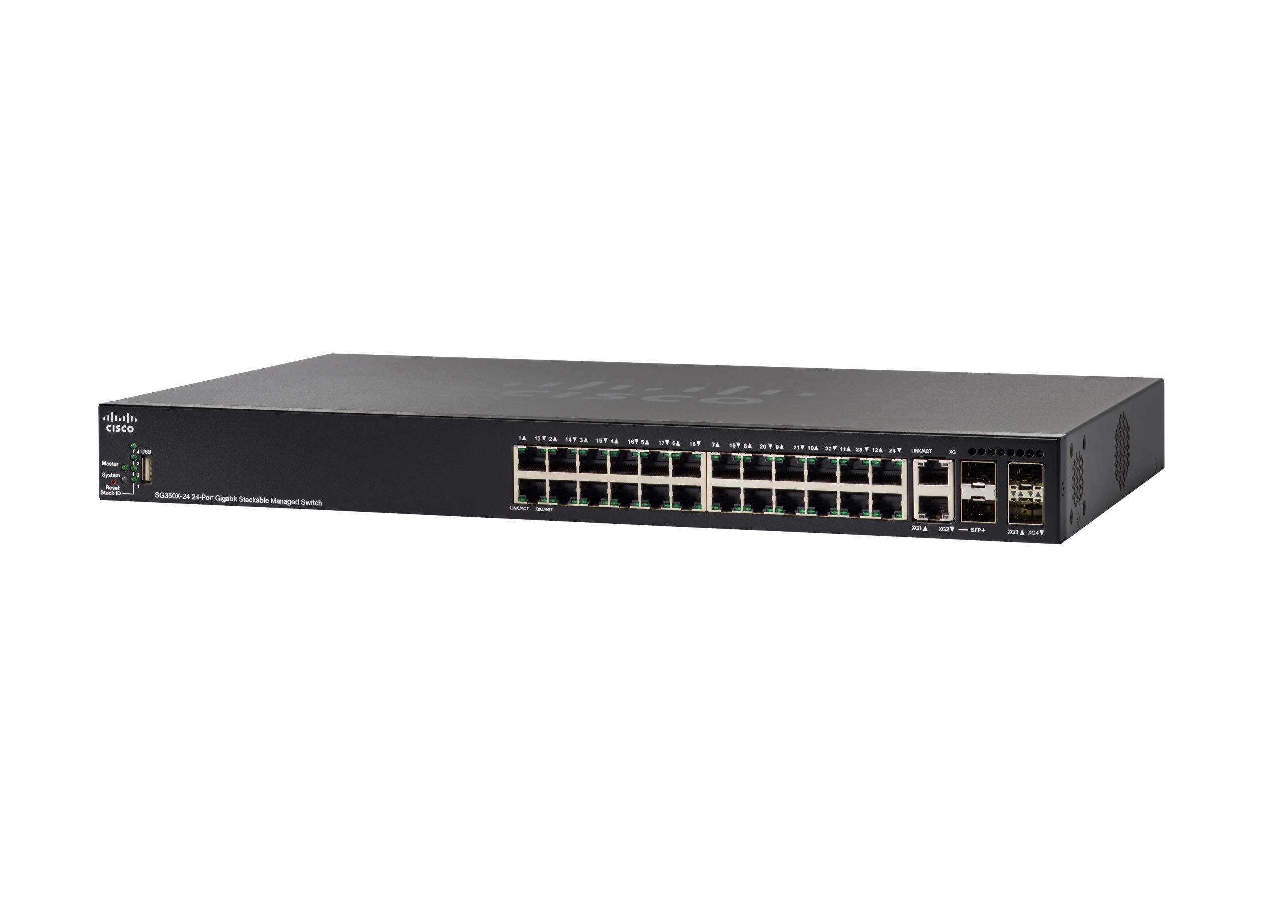 Cisco SG350X-24-K9 24x 1GbE PoE+ Ports, 2x Combo 10GbE SFP+ & 2x 10GbE SFP+