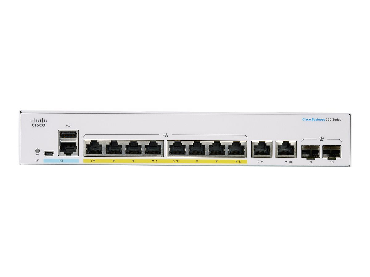 Cisco CBS350-8FP-2G Business 350 8-Port Gigabit Full PoE+ 120W 2x GE SFP Switch - New