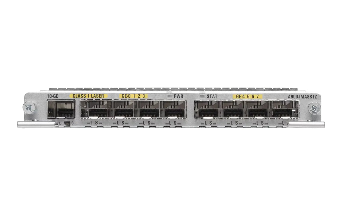 Cisco A900-IMA8S1Z ASR 900 8-Port 1GE SFP 1-Port 10GE SFP+ Interface Module