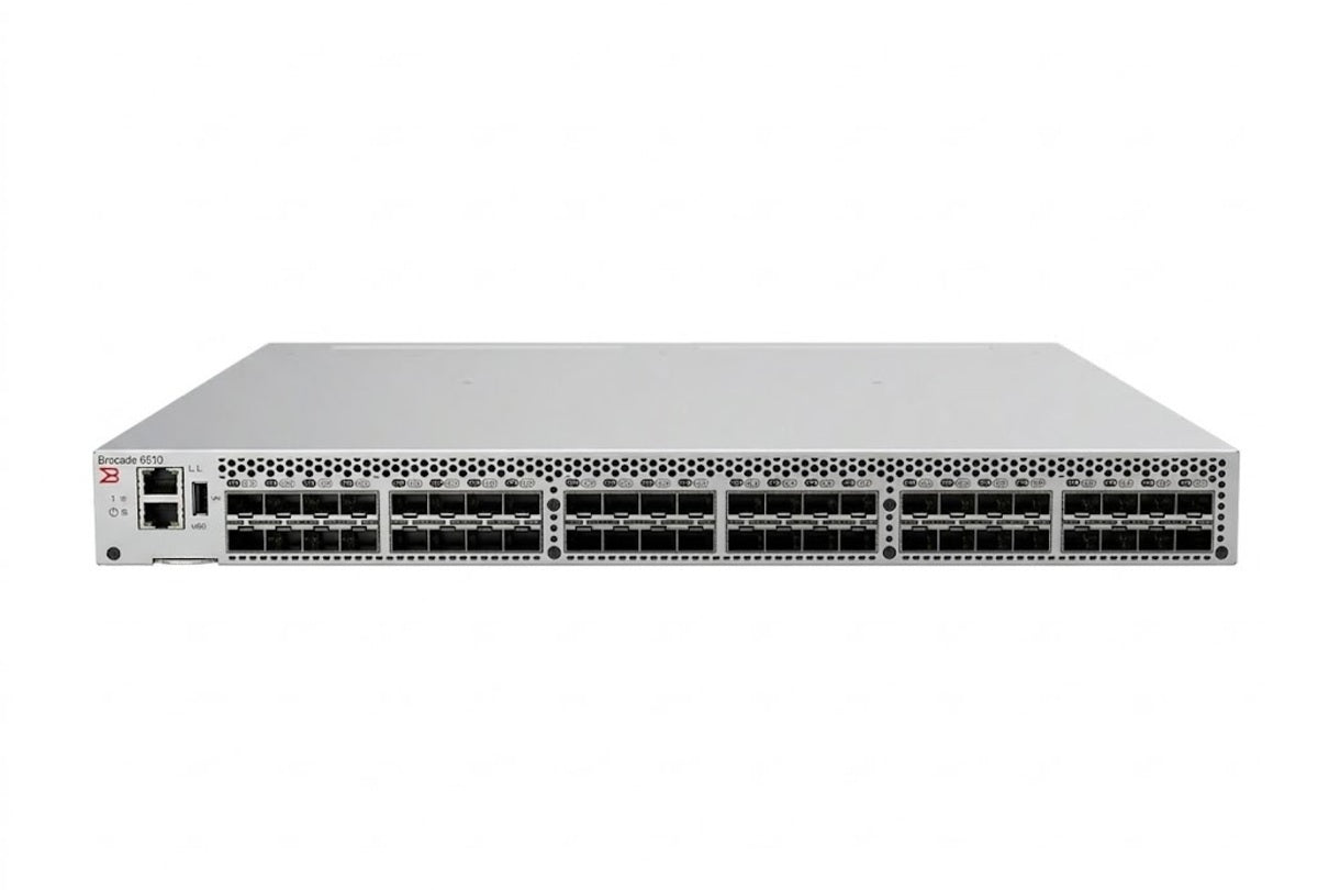 Brocade BR-6510-24-16G-R 6510 24-Port 16Gbps Fibre Channel SAN Port-Side Exhaust Switch