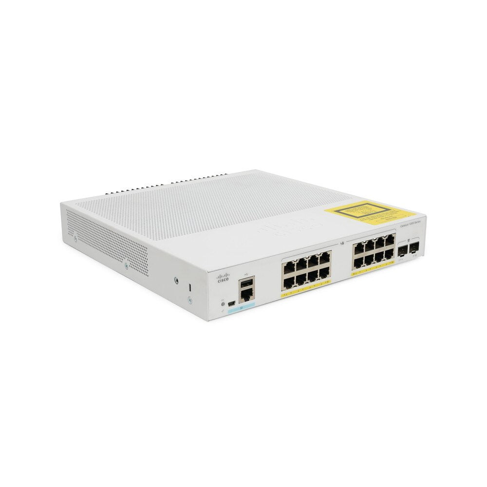Cisco C1000-16FP-2G-L Catalyst 1000 16-Port GbE PoE+ 240W 2x 1G SFP Fanless Layer 2 Switch - New