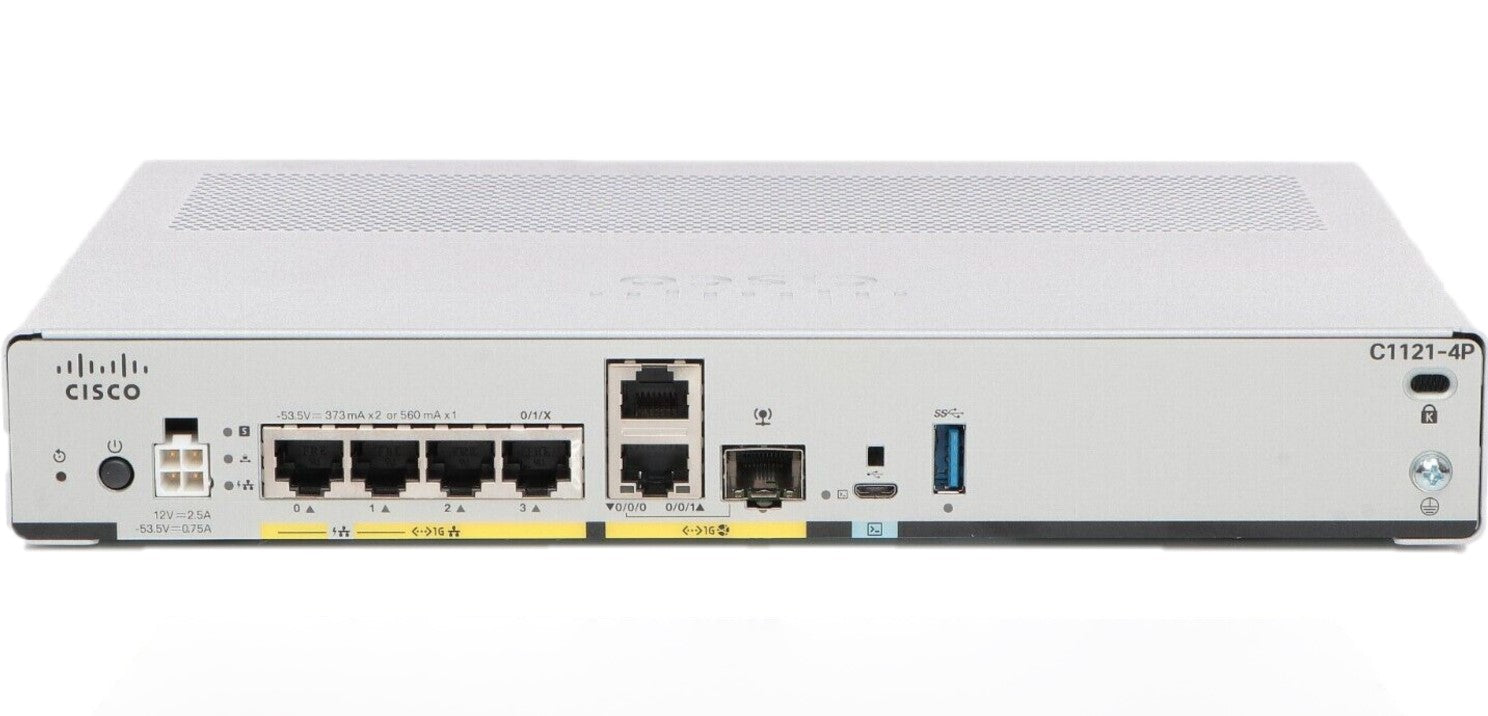 Cisco C1121-4P 1000 Series 4P Dual SFP Integrated Service Router - New