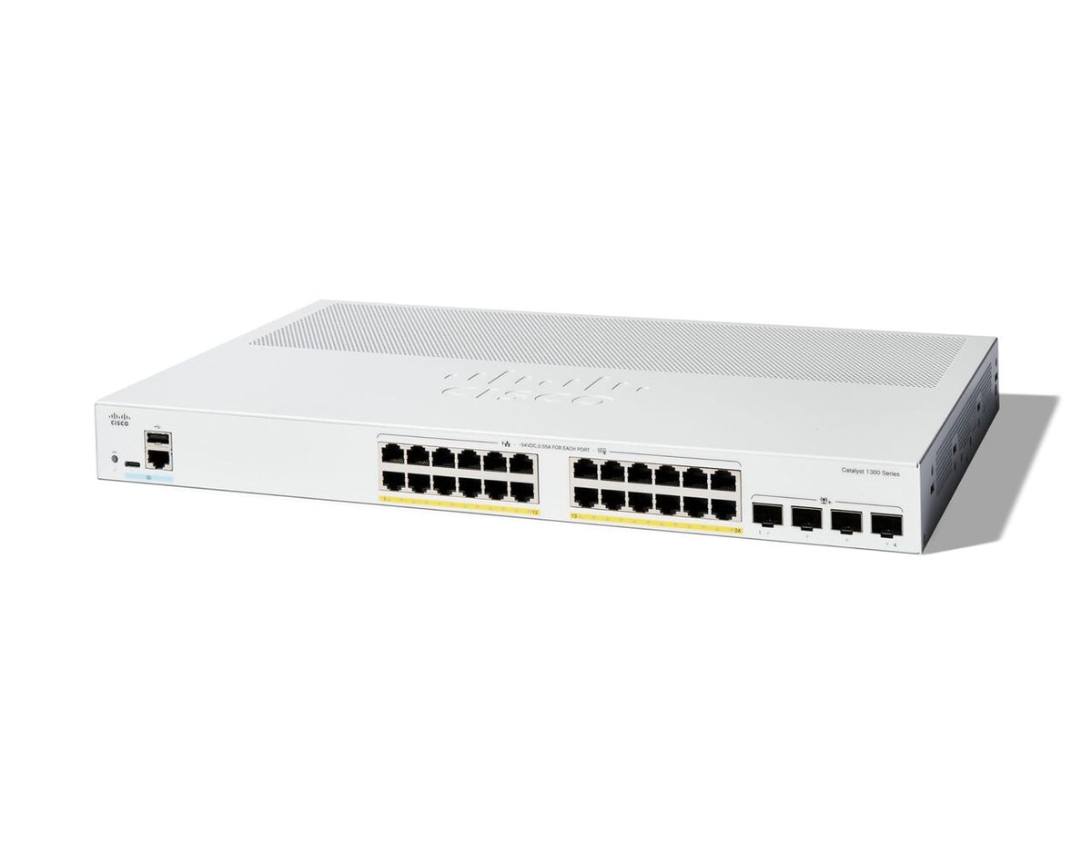 Cisco C1300-24P-4X Catalyst 1300 24-Port GbE PoE+ 195W 4x 10G SFP+ Layer 3 Switch