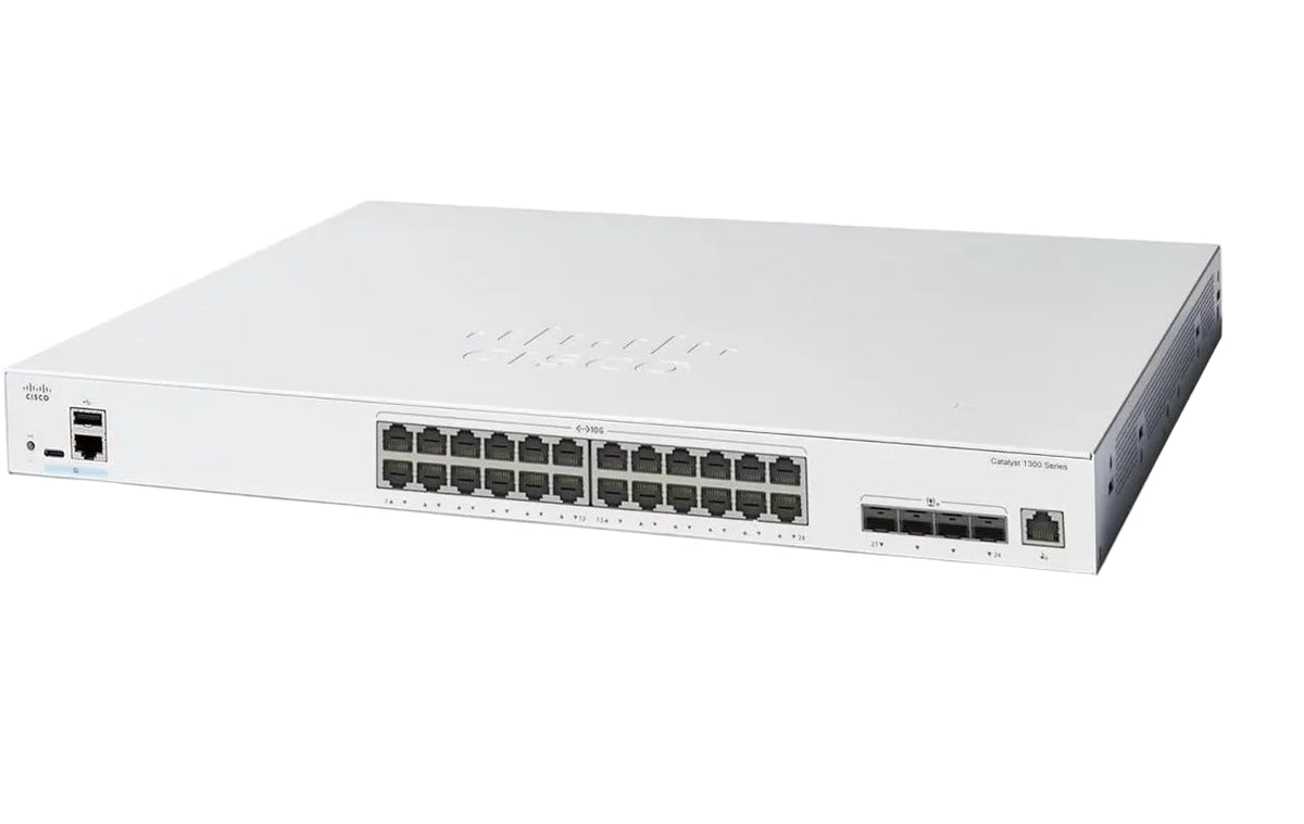 Cisco C1300-24XT Catalyst 1300 24-Port 10G 20x RJ-45 4x SFP+/RJ-45 480 Gbps FPS L3 Switch
