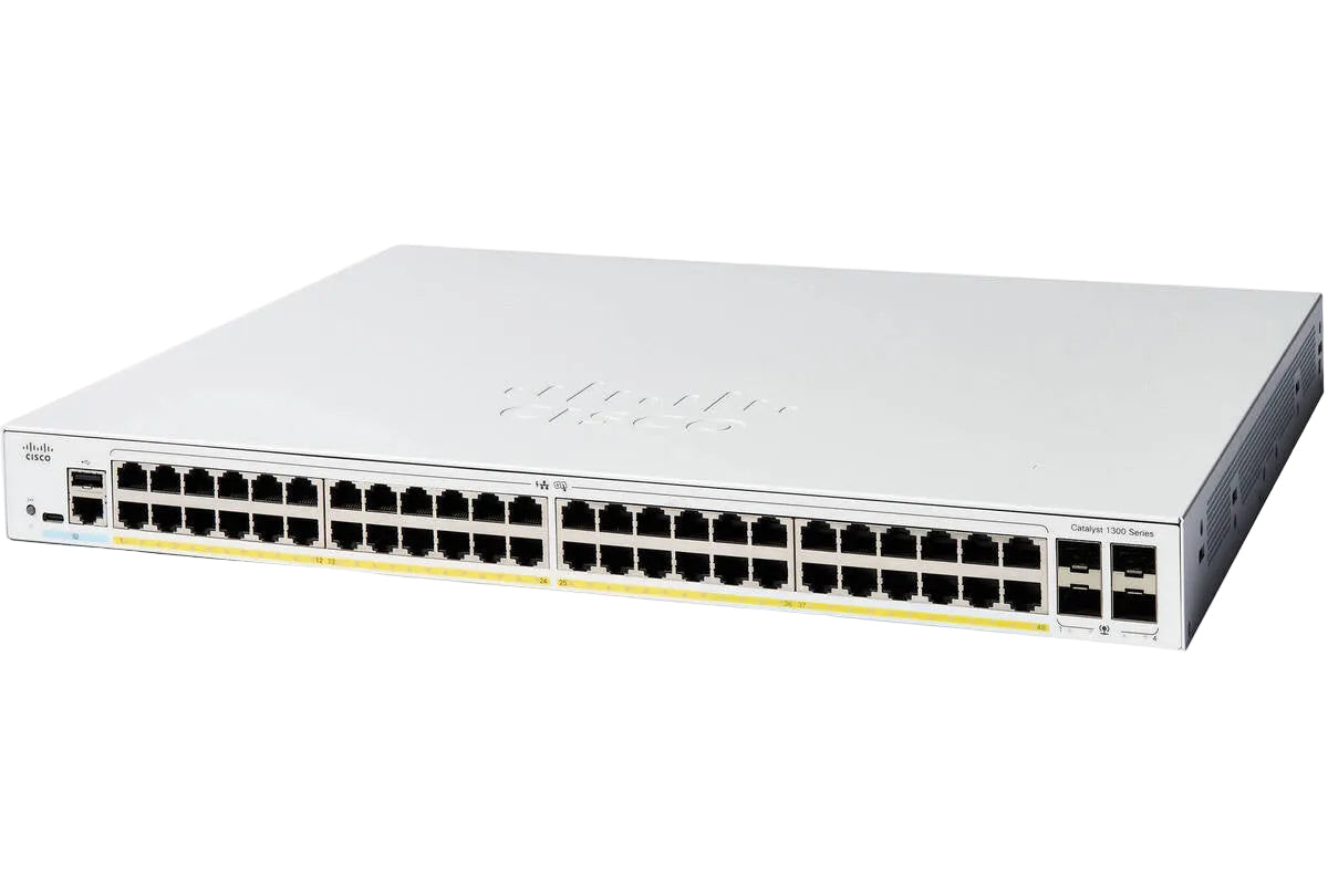 Cisco C1300-48FP-4G Catalyst 1300 48-Port GbE Full PoE 740W 4x 1G SFP 104 Gbps L3 Switch - New