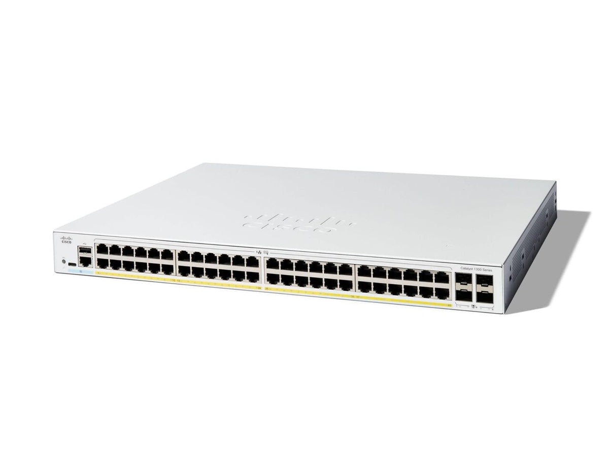 Cisco C1300-48P-4X Catalyst 1300 48-Port GbE PoE+ 375W 4x 10G SFP+ Layer 3 Switch - New